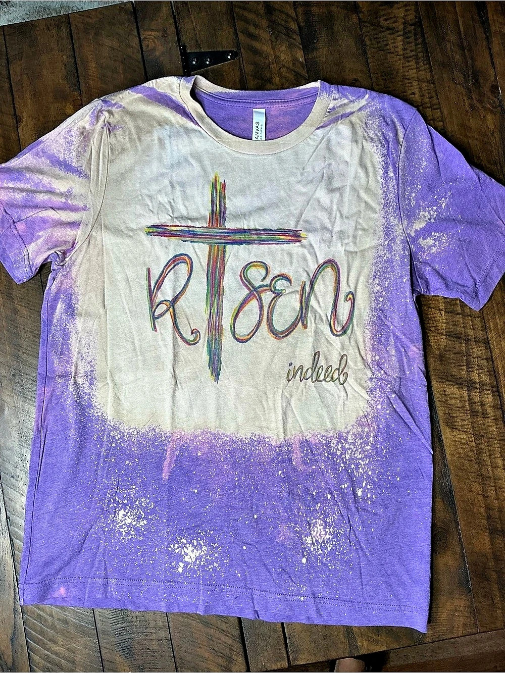 CANVAS Graphic Short Sleeve Tee in Purple & White